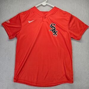 Chicago White Sox Nike Jersey Youth Medium Pull Over Orange Heat Transfer Logo